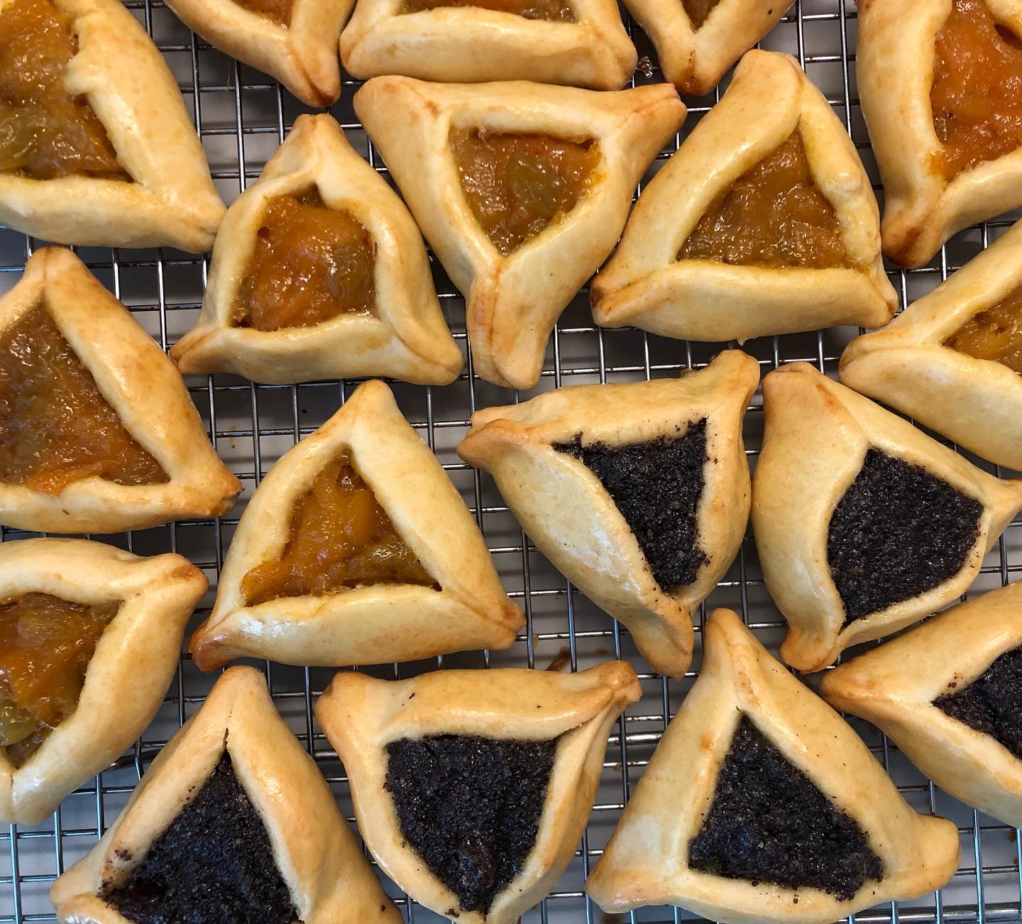 First attempt at hamantaschen, from the old family recipe. Total taste memory.